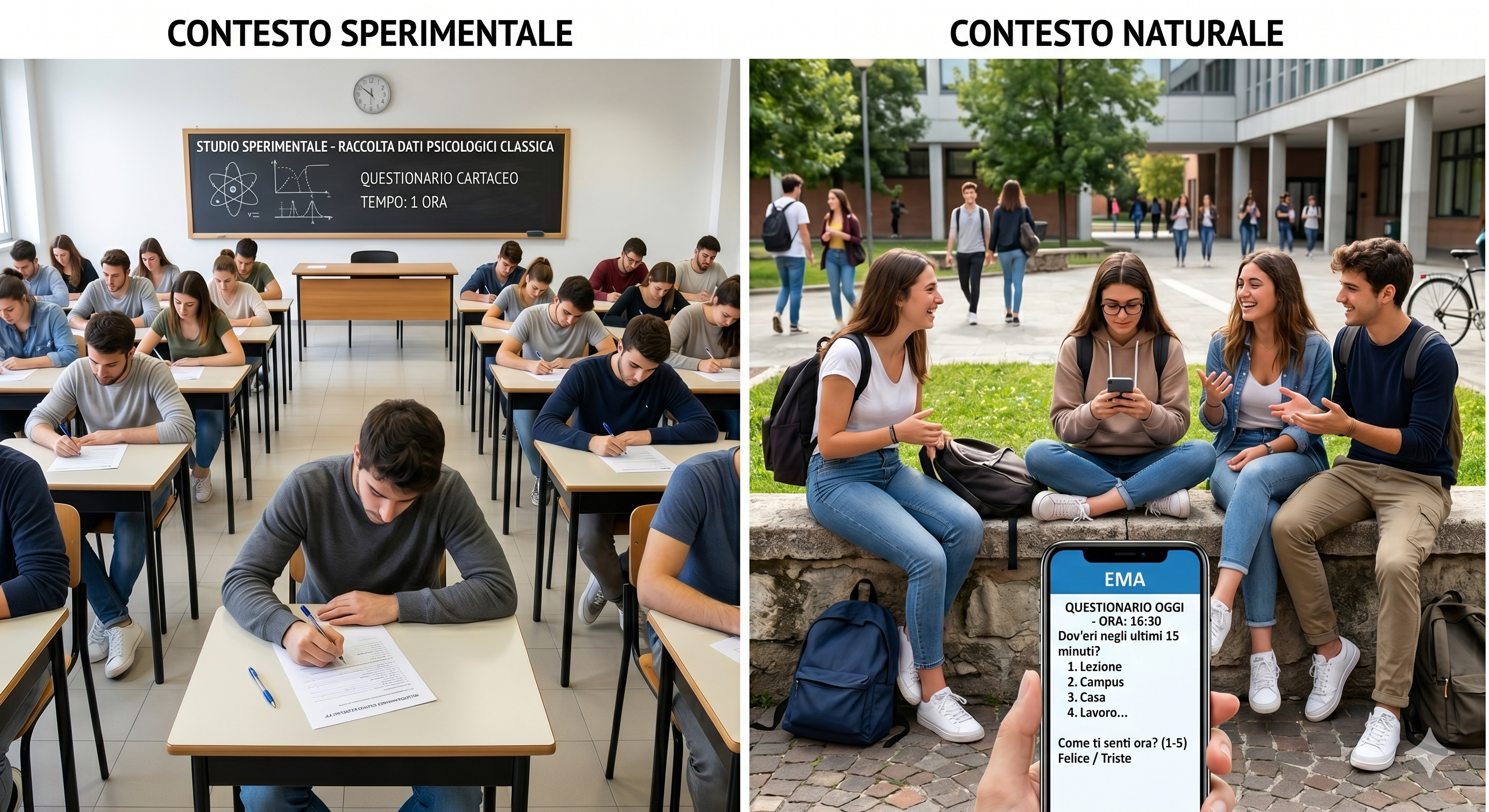 Contesto sperimentale vs contesto naturale EMA