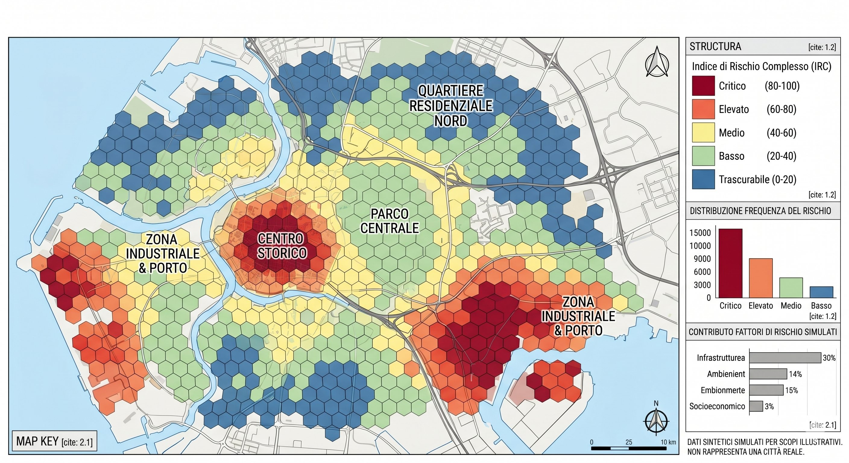 Mappa di rischio benessere psicologico per area urbana